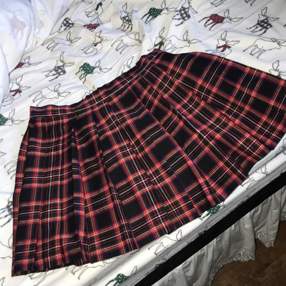 plaid checkered mini skirt
